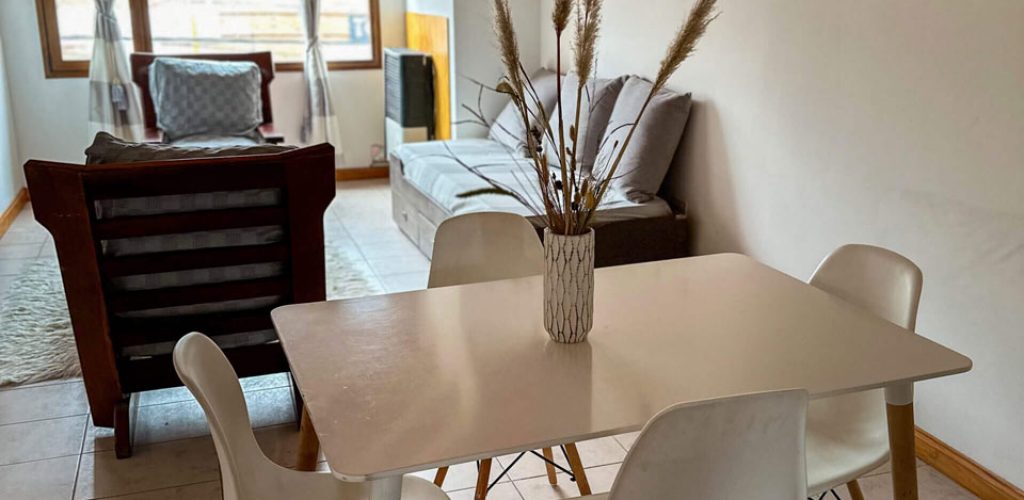 Comedor y living de uno de nuestros Departamentos en Esquel